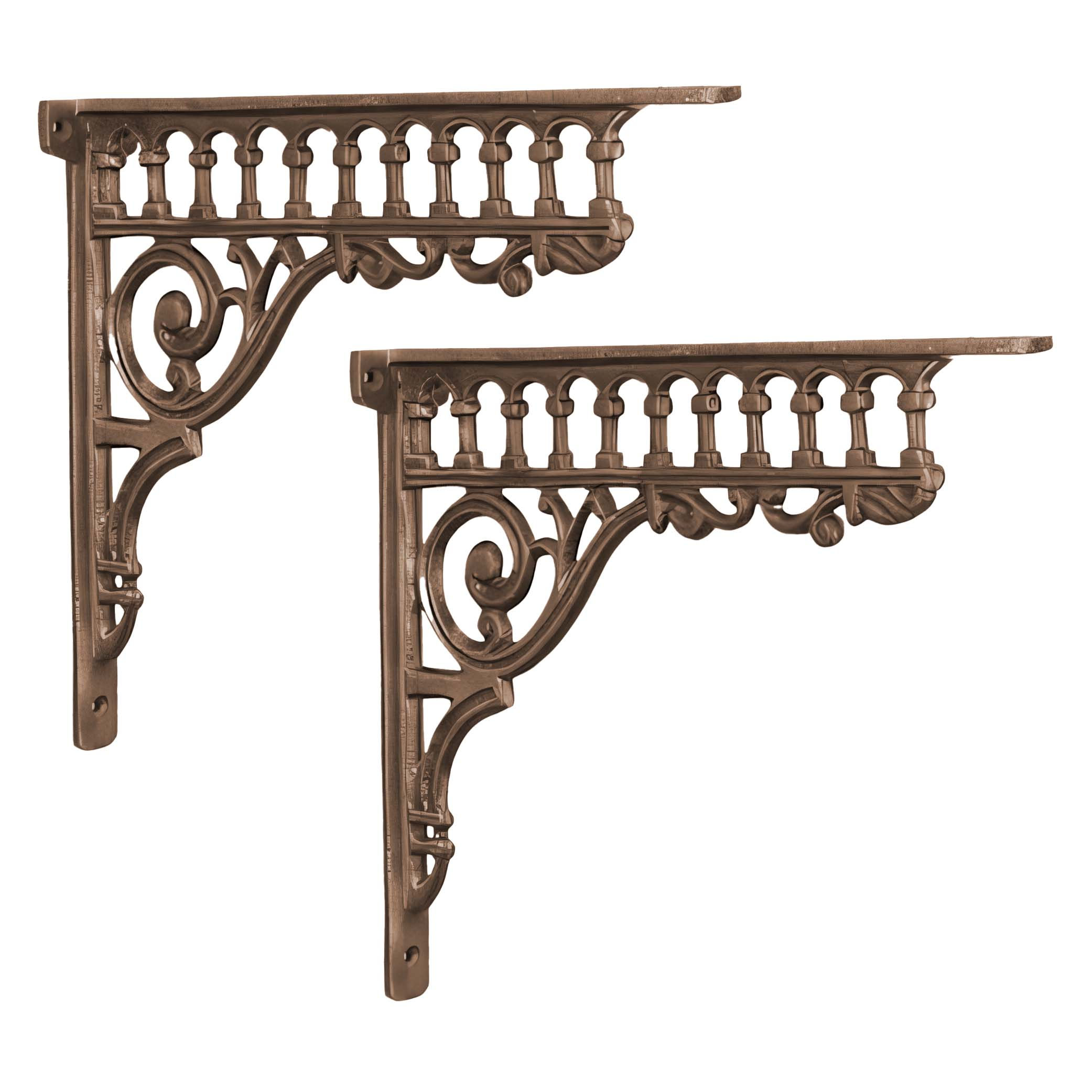 2 x Regalstützen Eton copper