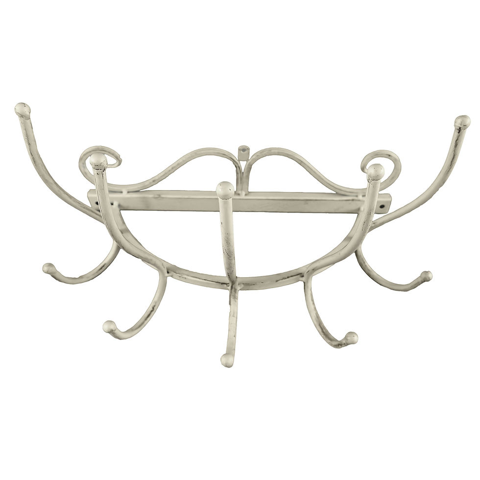 Miniaturbild: Garderobe 5 Haken, Altweiß