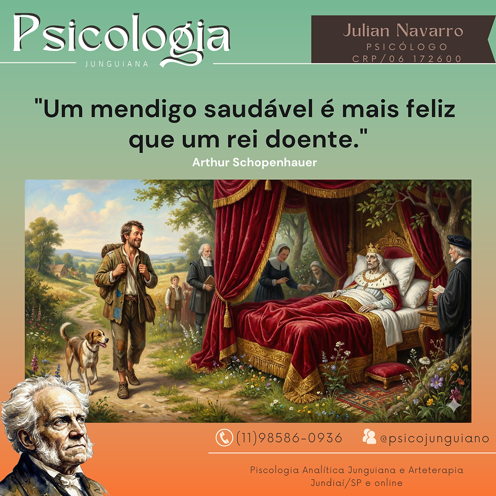 O mendigo e o rei, a coroa pesada e a liberdade do Ser: Um Diálogo entre Schopenhauer e Jung