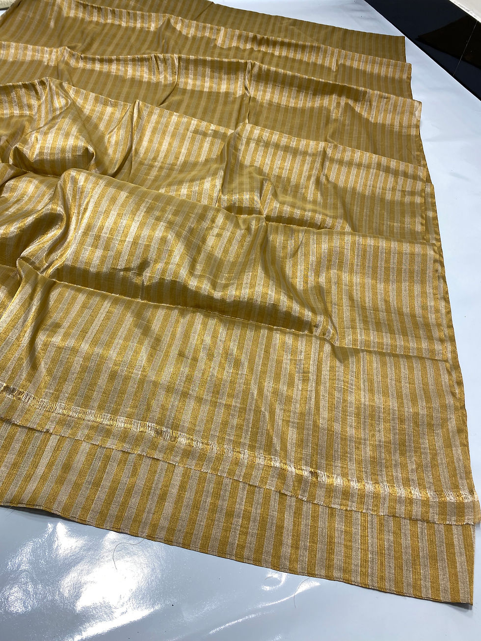 Thumbnail: Chanderi Handloom Full Tissue Saree – Code FRI88