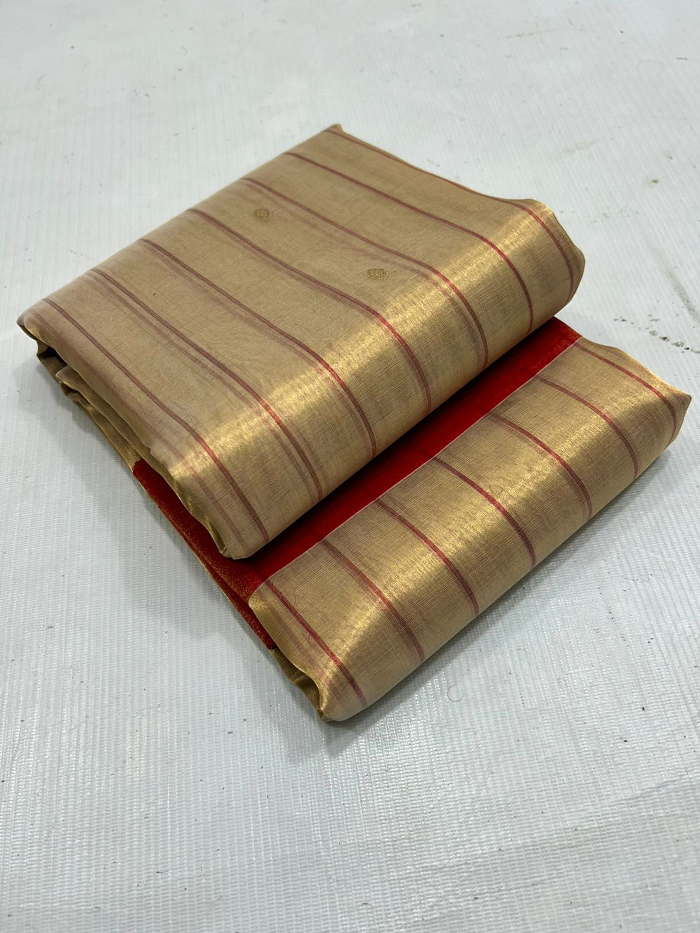Thumbnail: Chanderi Handloom pure Silk Tissue Saree – Code FRI51