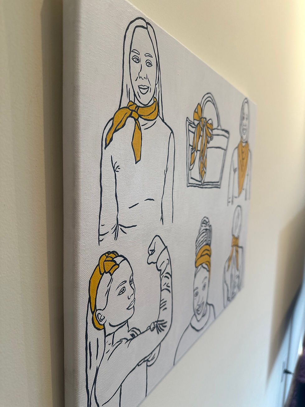Miniatura: Scarf illustration ,  Original Painting