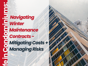 Life in Condominiums: Navigating Winter Maintenance Contracts -Mitigating Costs and Managing Risks