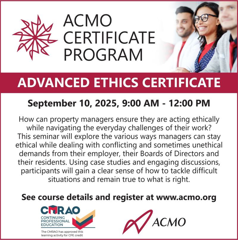 ACMO CERTIFICATE PROGRAM - ADVANCED ETHICS CERTIFICATE | Stratastic