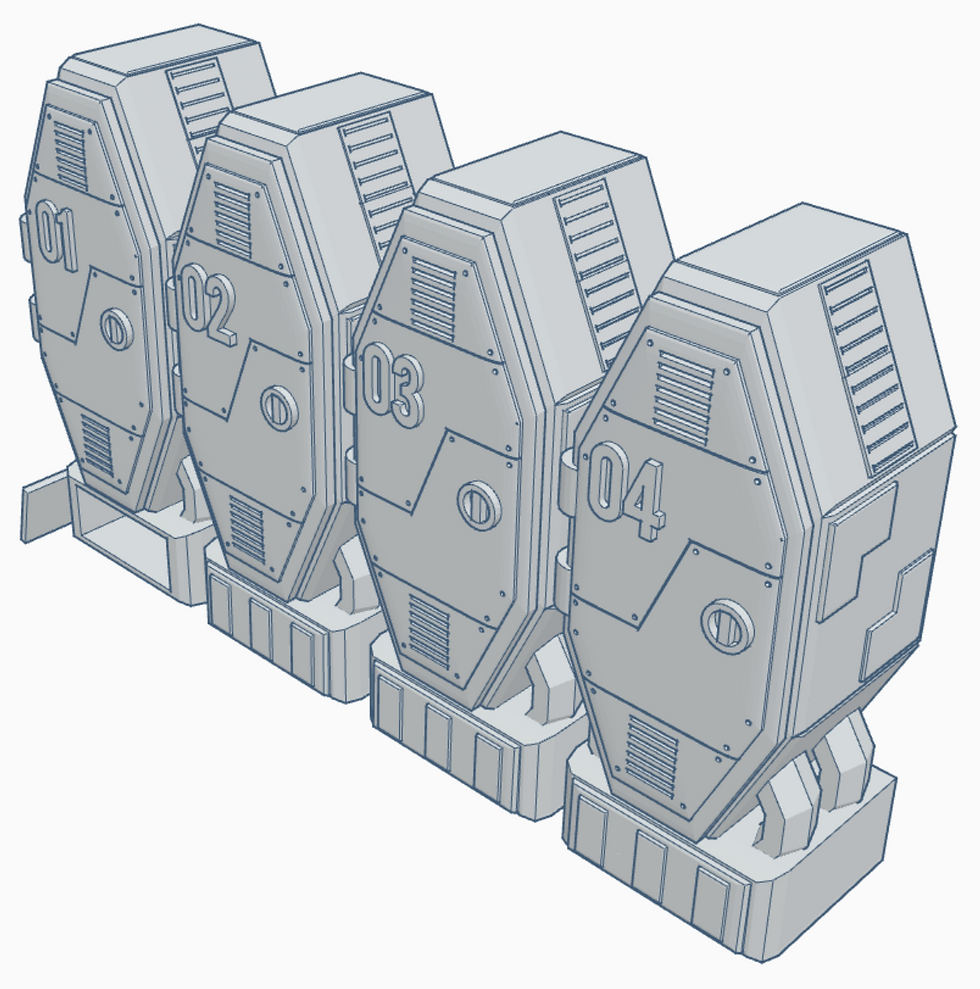 Thumbnail: Weapon Racks, lockers and Repair Benches 28mm