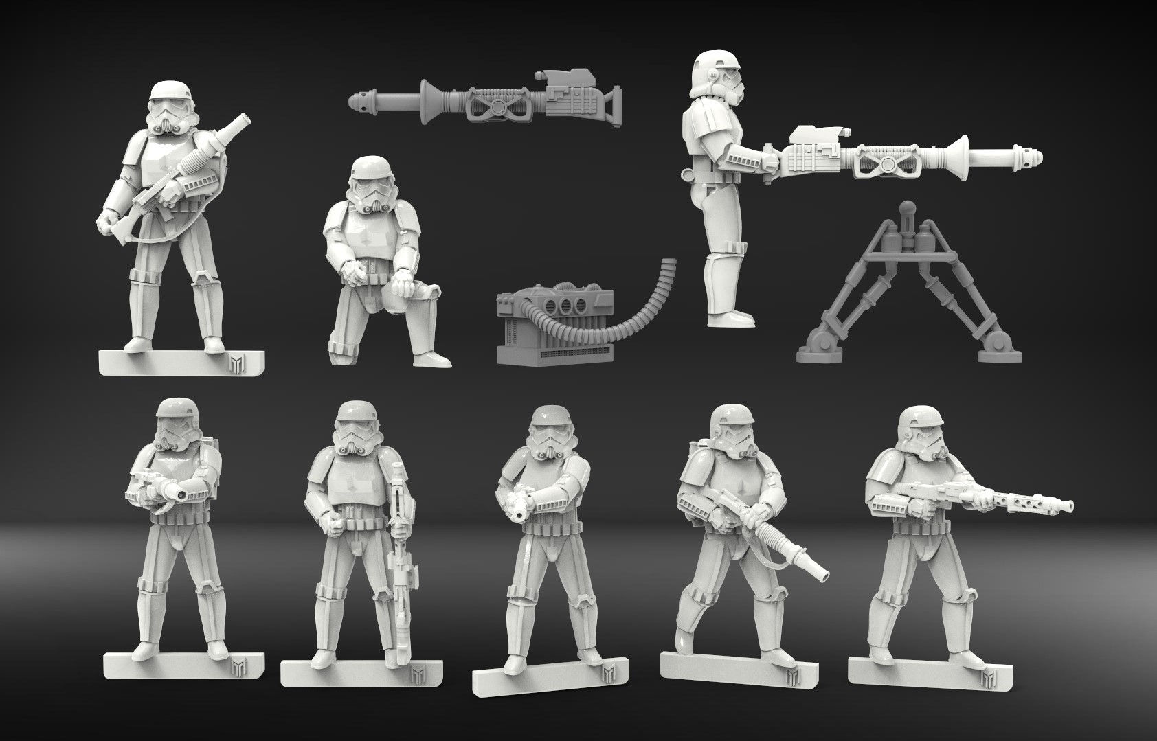 Shock troopers Heavy weapons x10 28mm