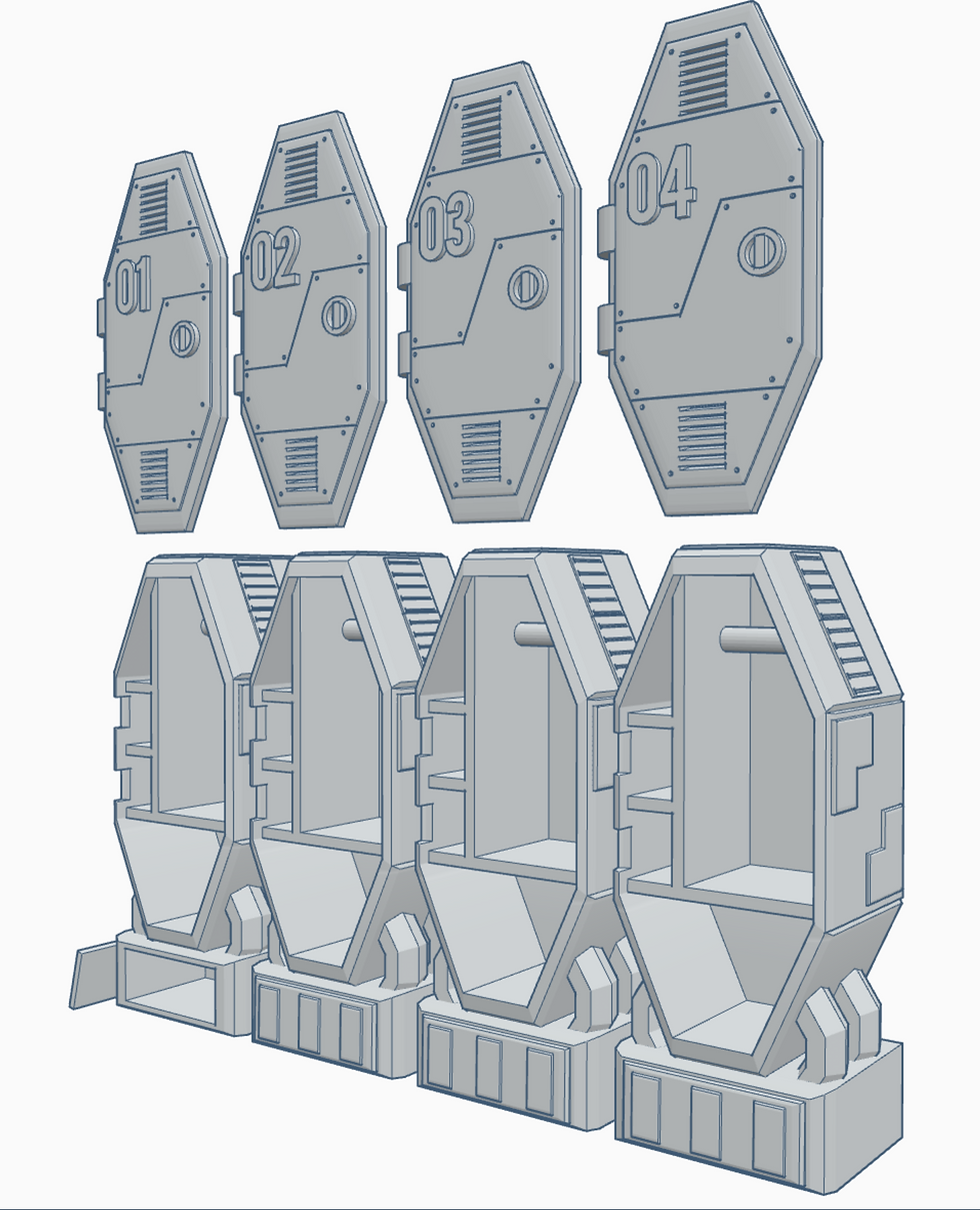 Thumbnail: Weapon Racks, lockers and Repair Benches 28mm