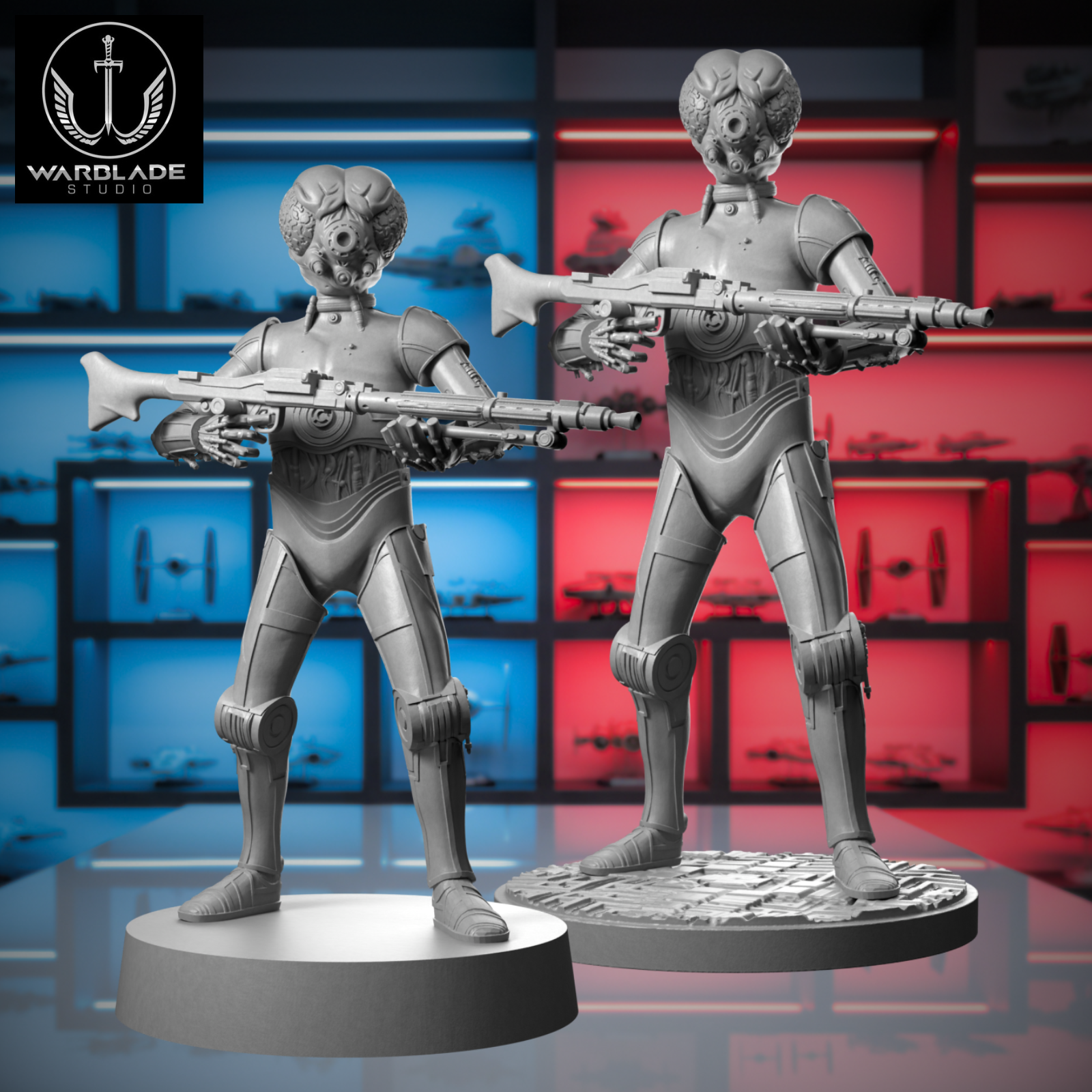 Star Wars Bounty Hunter 4LOM 40mm 1/46mm With Base
