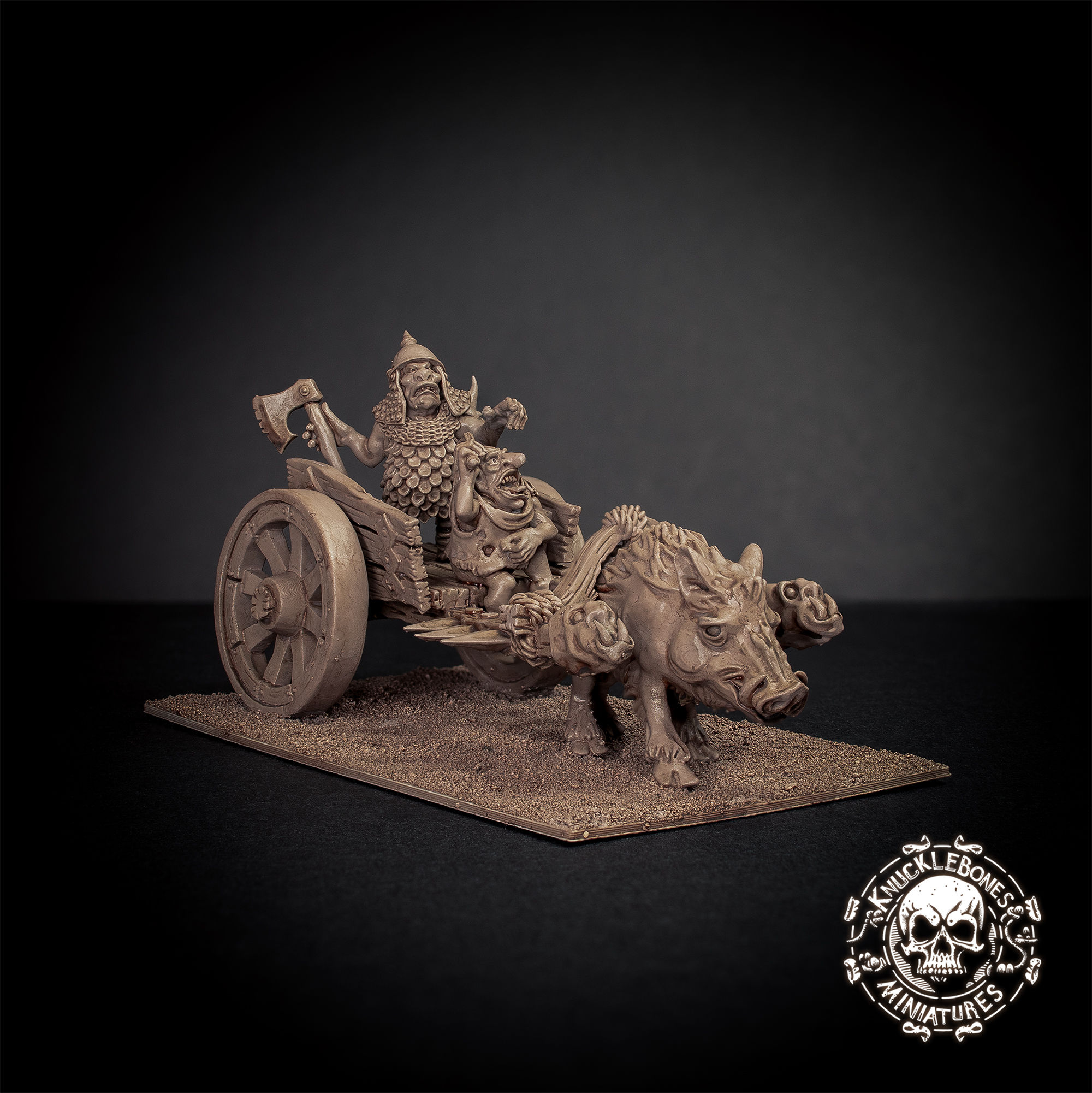 Knucklebones MiniaturesA Goblin Chariot set X1 28mm