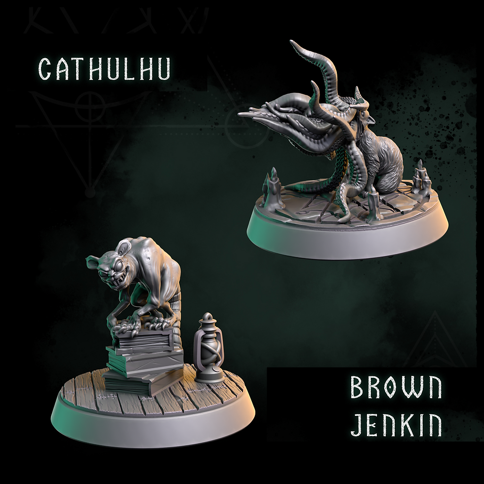 Sculptorium of Madness Brown Kenkins and Cathulhu X2 32mm