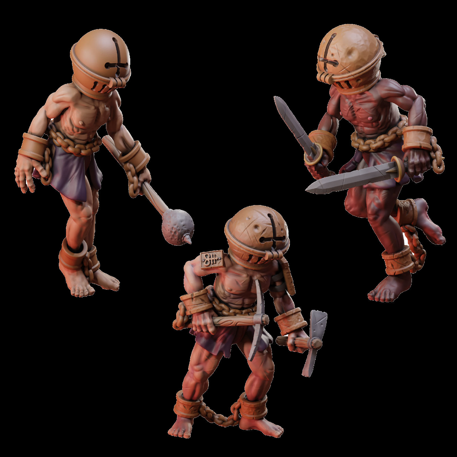 Stormforge Miniatures Heretic Slaves X3 32mm