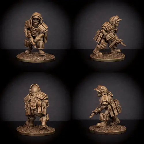 Thumbnail: Knucklebones Miniatures Citizen Defence Group - Trooper 2 X1 28mm