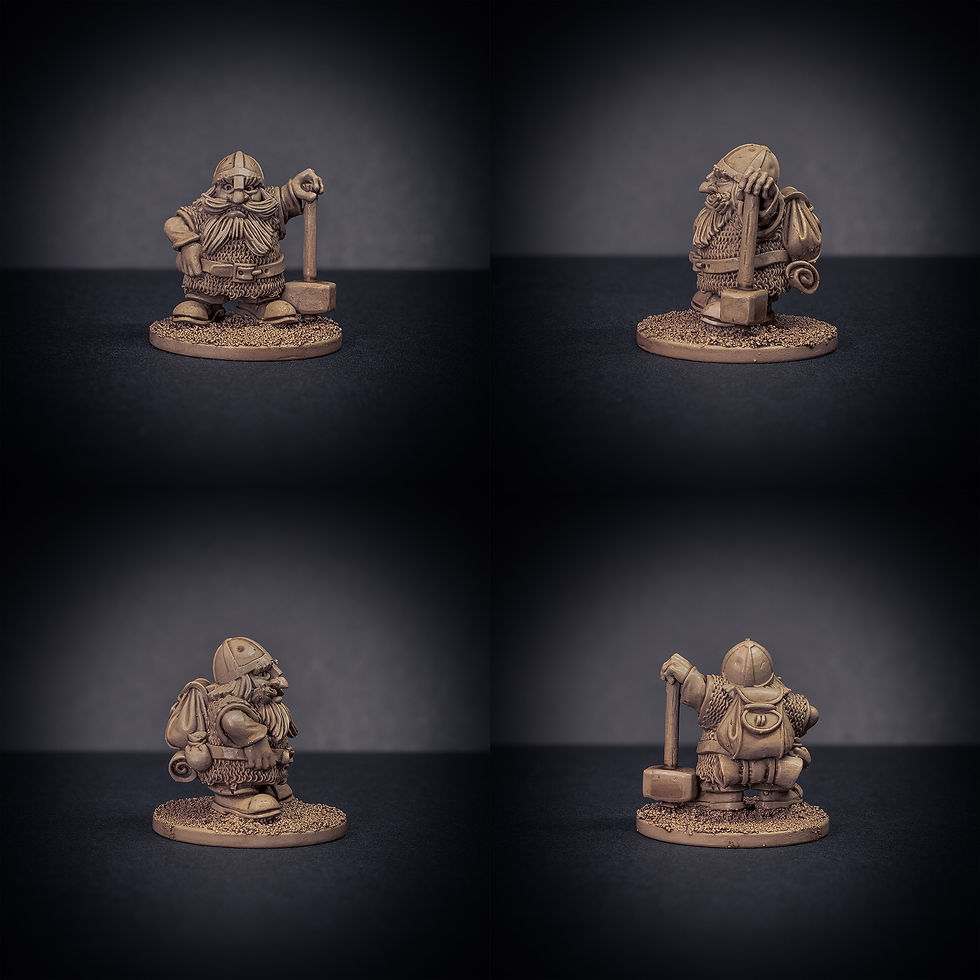 Thumbnail: Knucklebones Miniatures Dwarf Adventurer Harold Foul-Tongue X1 28mm