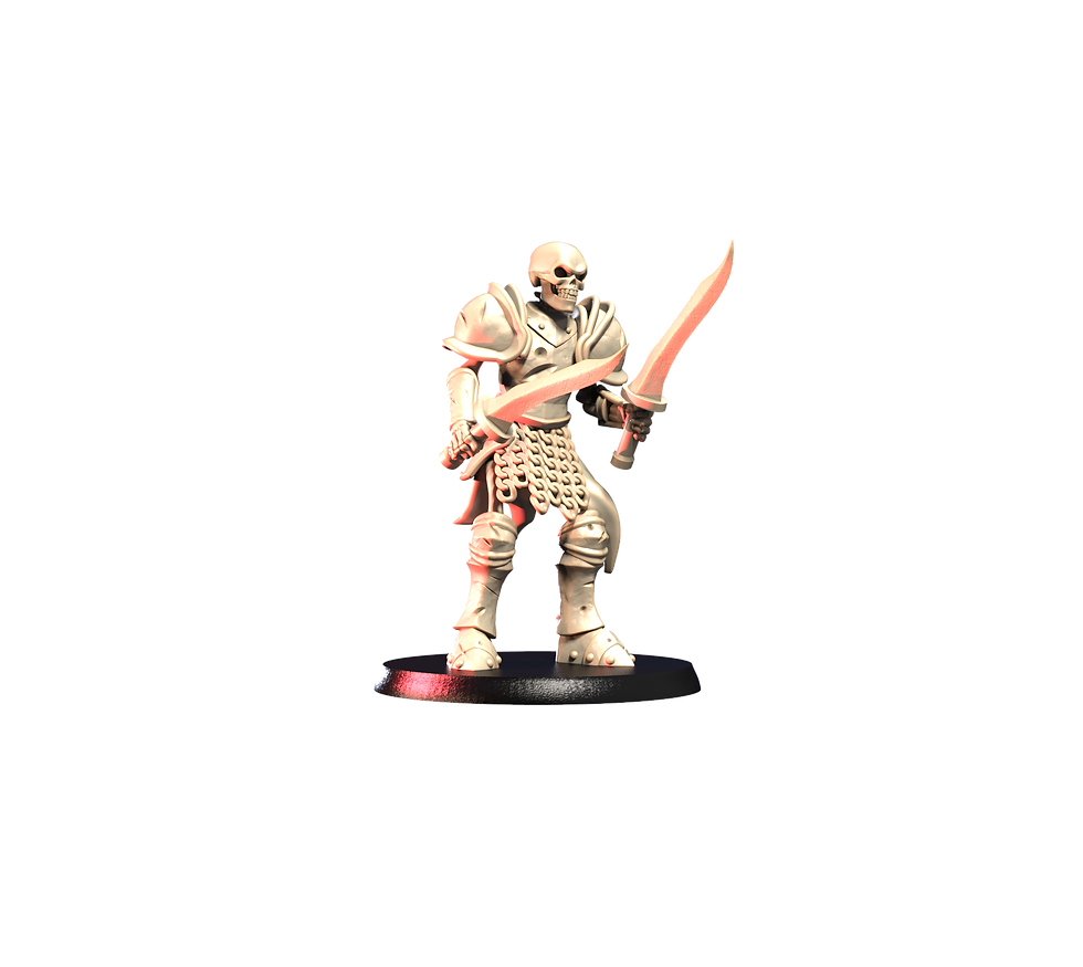 Thumbnail: 3D IPstudios Undead Skeleton Swordsman X9 28mm