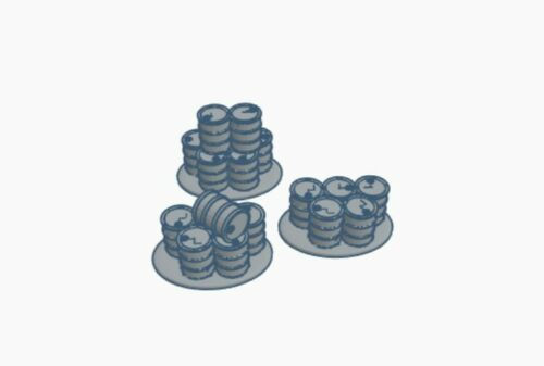 Thumbnail: Gaslands 20mm Oil Drums Barrels Terrain Darkfuture Autokill