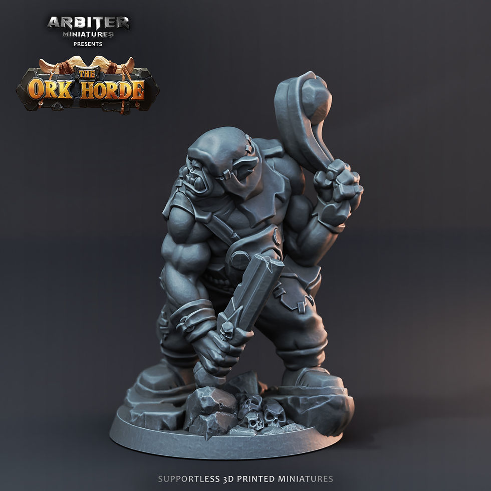 Thumbnail: Set of 3 Ork Warboys Arbiter Miniatures Ork Horde 28mm
