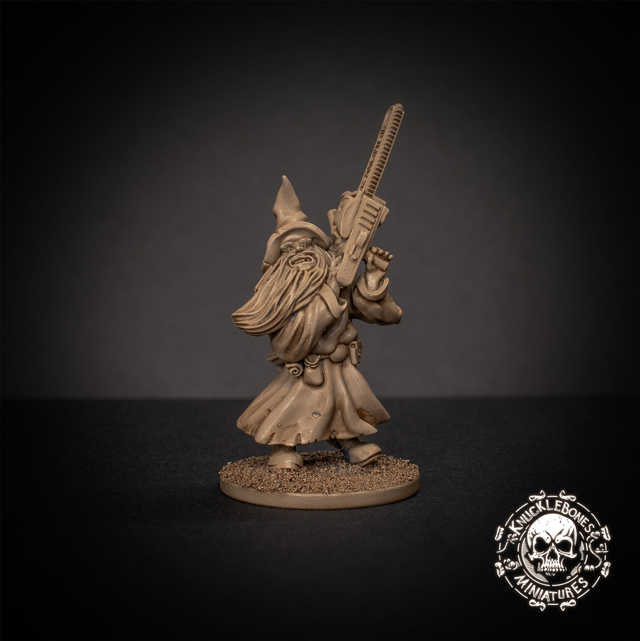 Knucklebones Miniatures Wizard with a Chainsaw X1 28mm