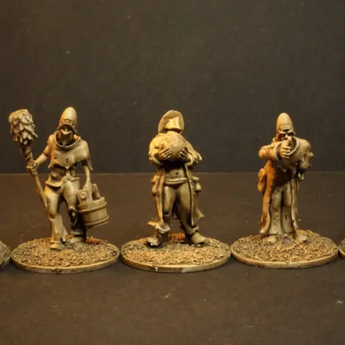 Knucklebones Miniatures Crew for Tatty Mortar / Cannon 28mm
