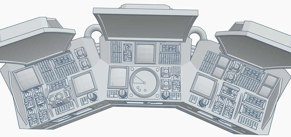 Thumbnail: Holographic Map Table and control consoles and stools 28mm