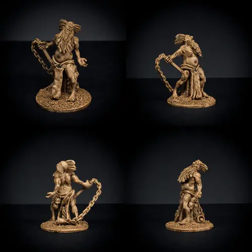 Thumbnail: Knucklebones Miniatures Trio of Flagellants 28mm