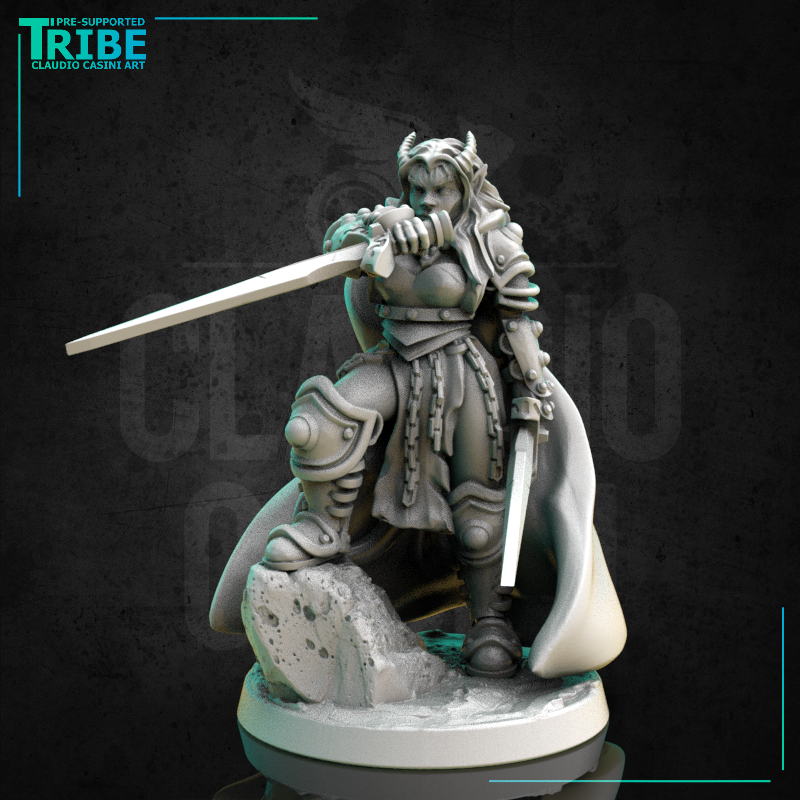 Thumbnail: Claudio Casini Art Female Swordswoman 5 Races
