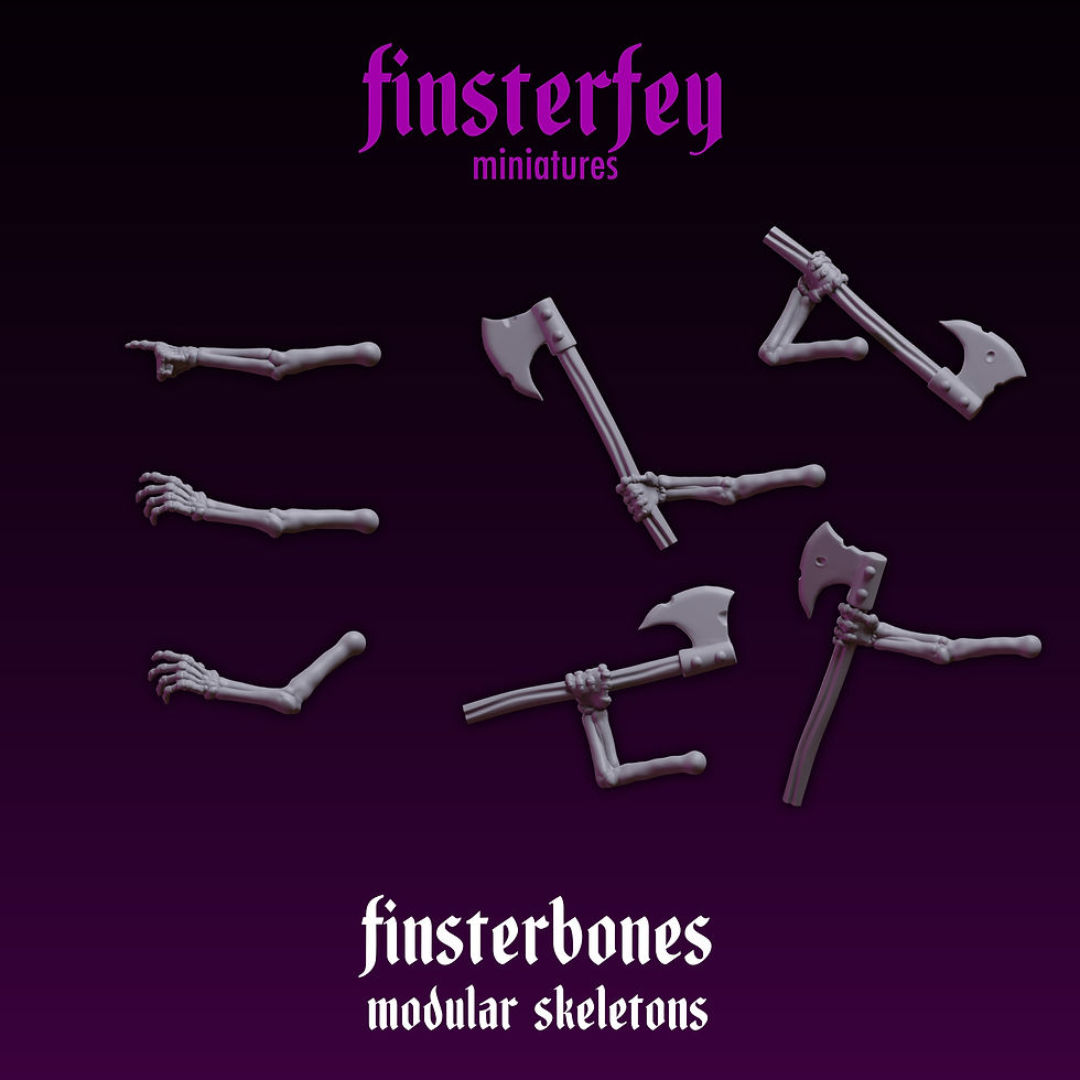 Thumbnail: Finsterfey Miniatures Modular Skeletons X8 28mm