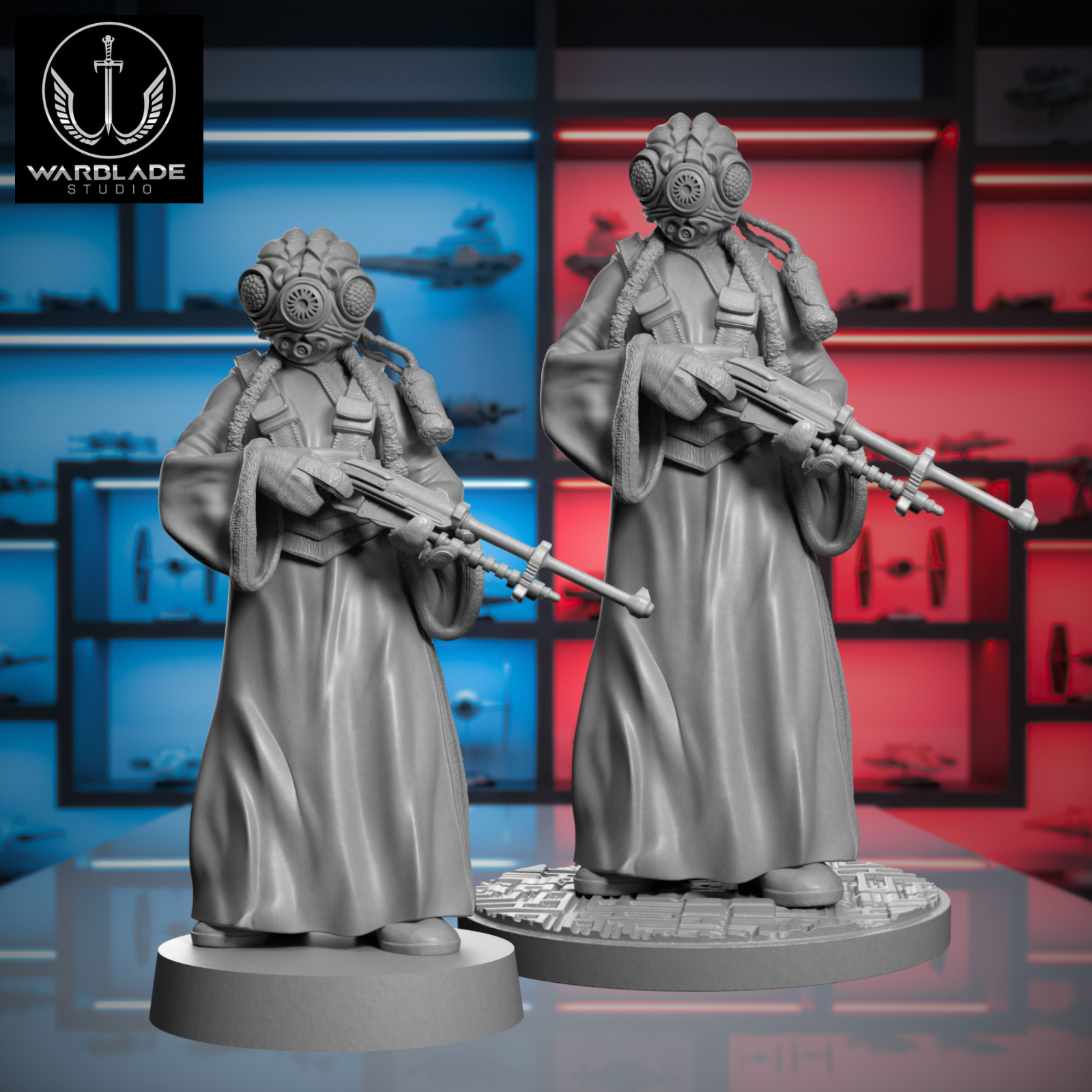 Star Wars Bounty Hunter Zuckuss 40mm 1/46mm With Base