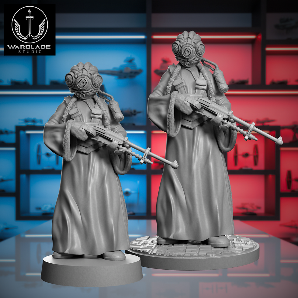 Thumbnail: Star Wars Bounty Hunter Zuckuss 40mm 1/46mm With Base