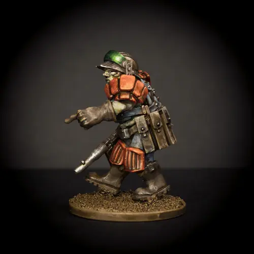 Thumbnail: Knucklebones Miniatures Citizen Defence Group - Trooper 4 X1 28mm