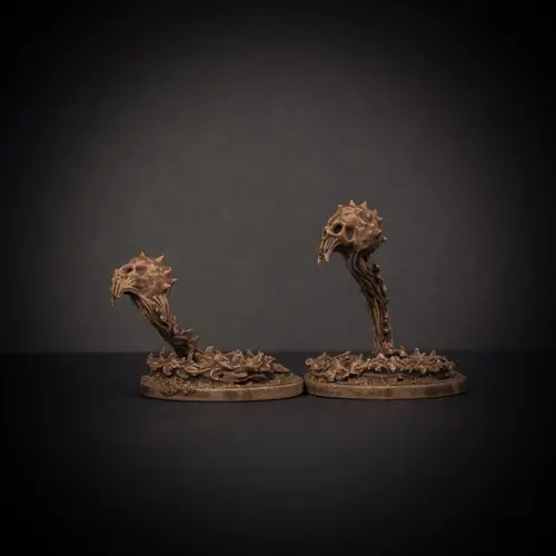 Thumbnail: Knucklebones Miniatures Skull Serpents X2 28mm
