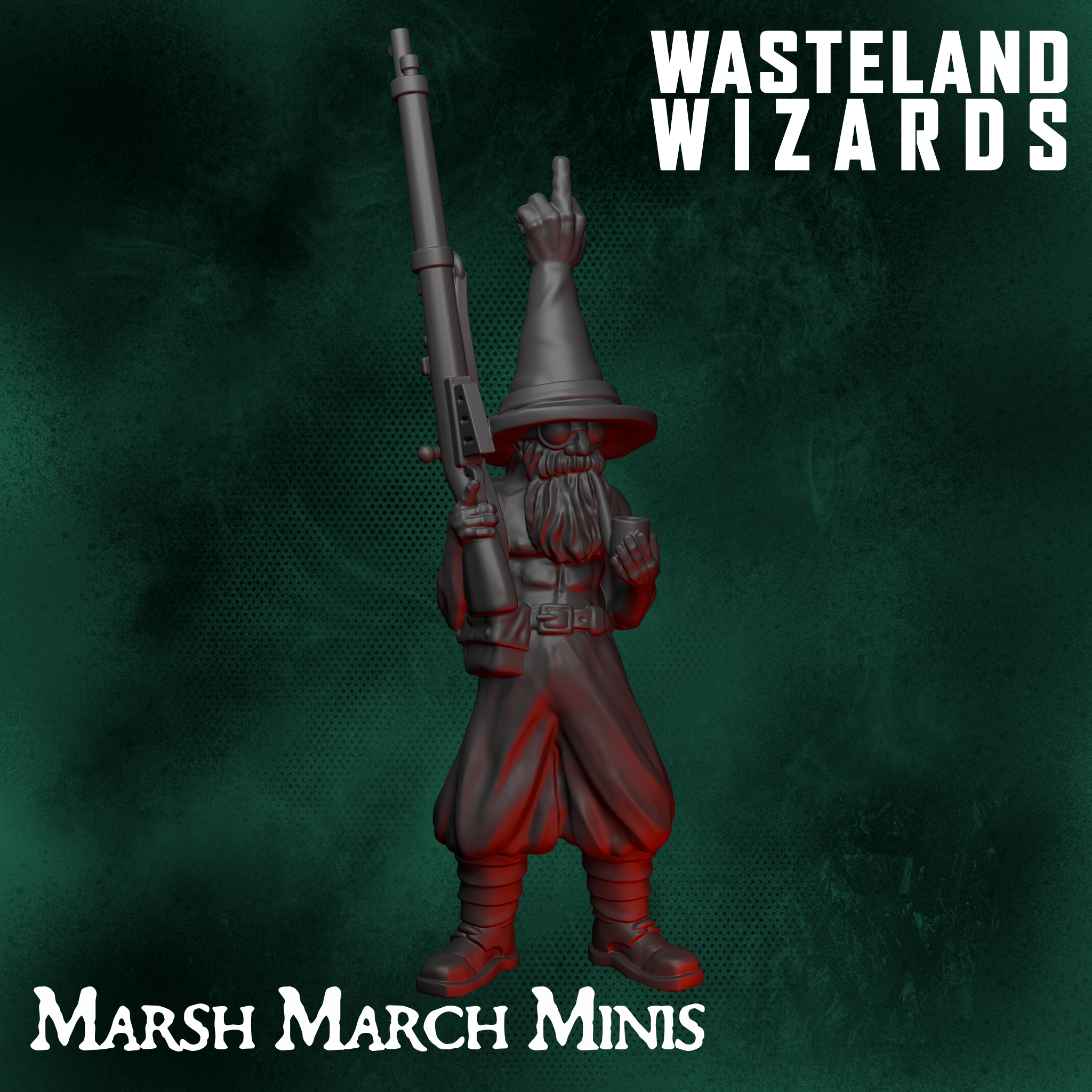Marsh March Minis Wasteland Wizards, Sniper Seer X1 32mm
