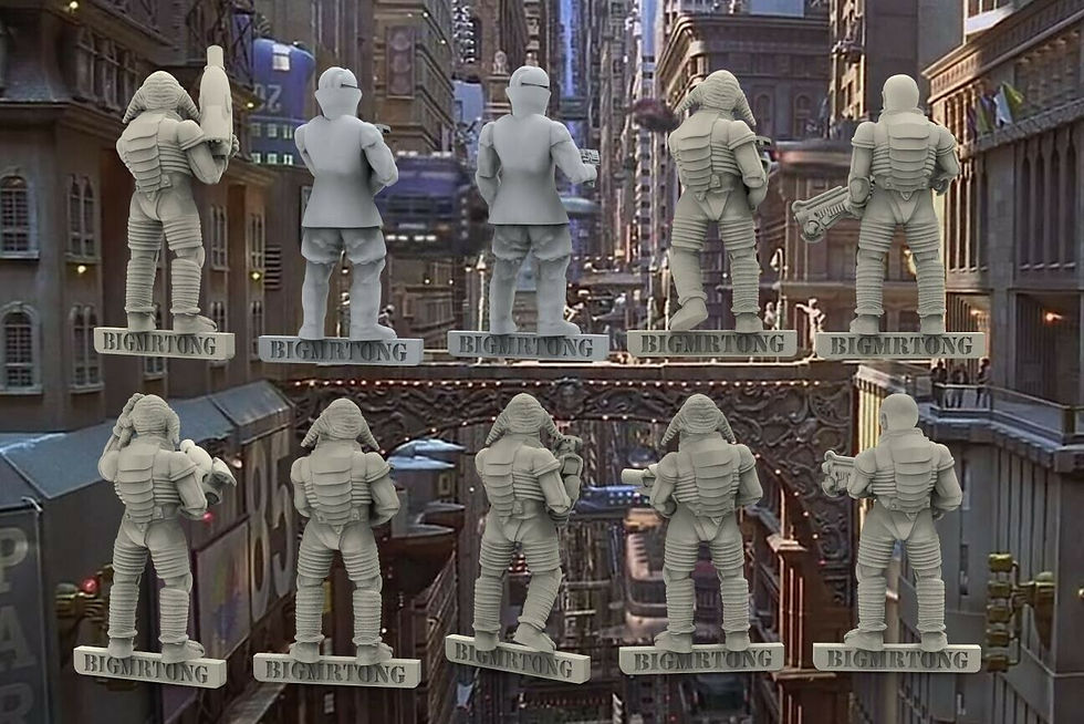 Thumbnail: Fifth Element Mangalores & Zorg x10 28mm stargrave 40k starsaga Starfinder