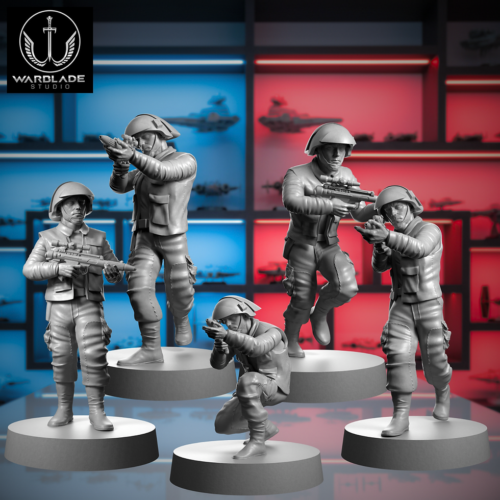 Thumbnail: Star Wars Rebel troopers 40mm 1/46mm With Base