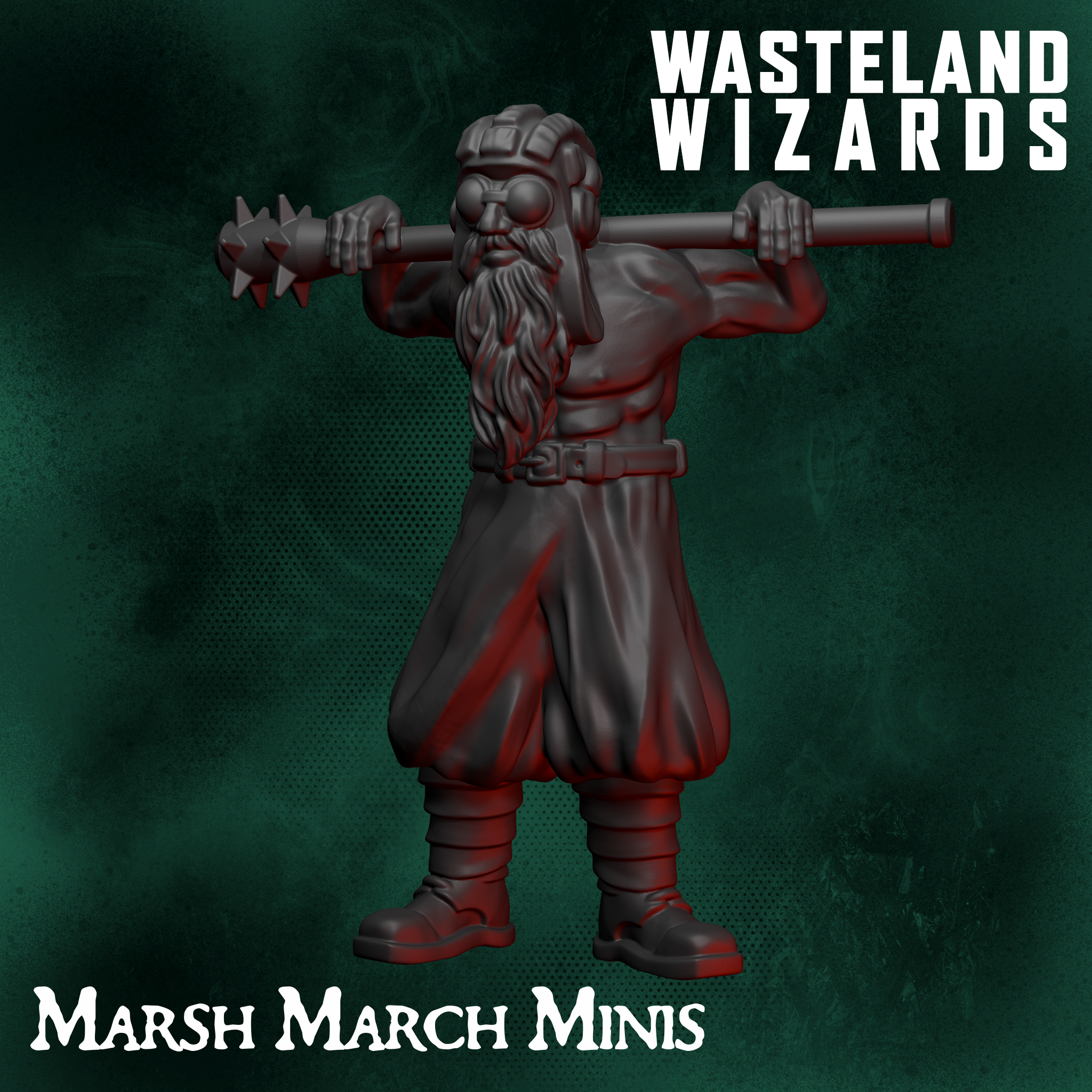 Marsh March Minis Wasteland Wizards, Fighter X1 32mm
