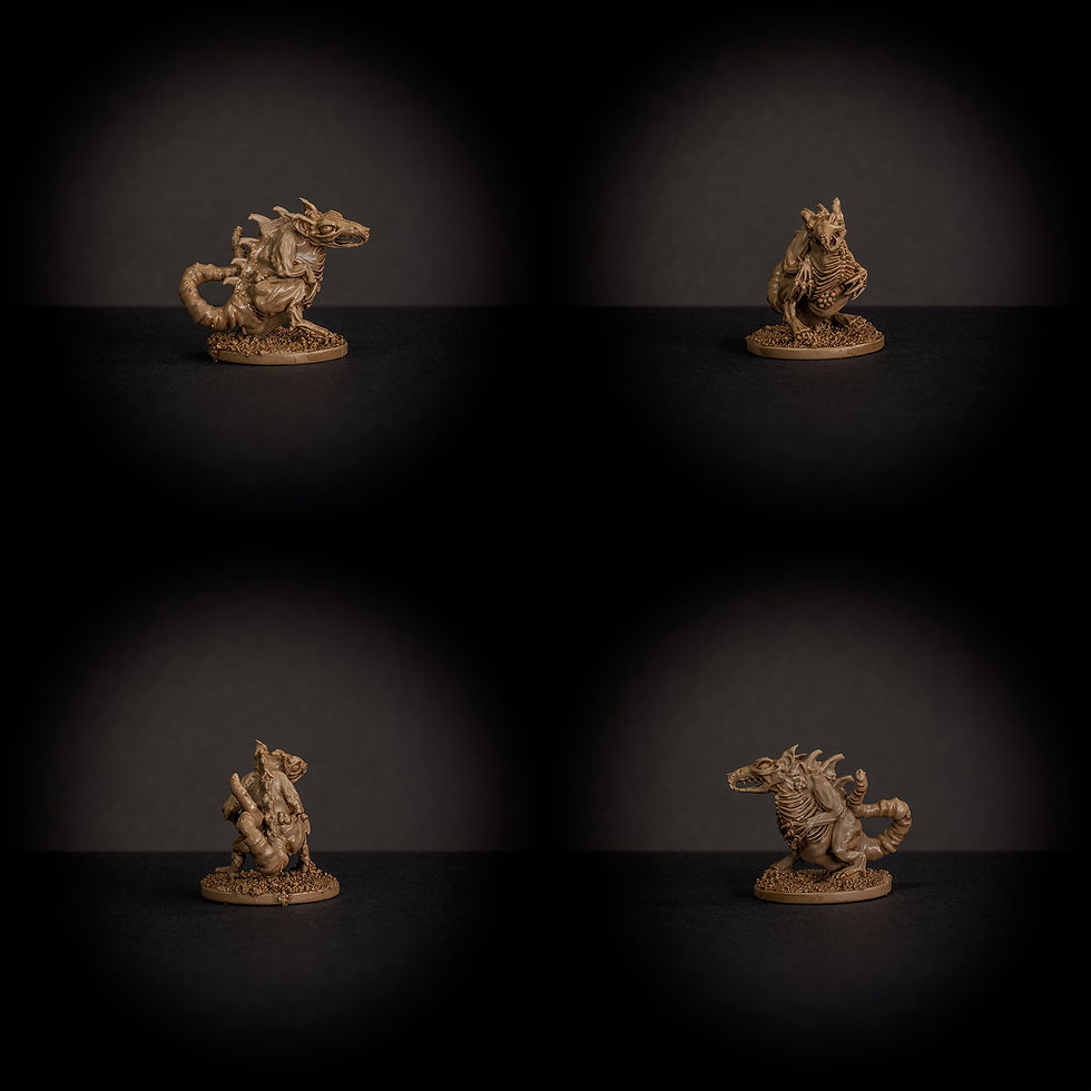 Thumbnail: Knucklebones Miniatures  Trio of Giant Rats X3 28mm