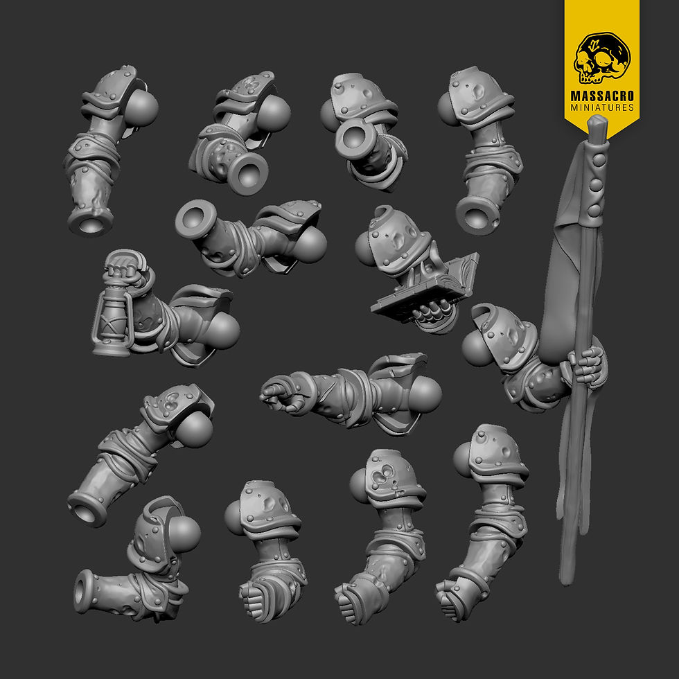 Thumbnail: Massacro Miniatures Brewed for War - Heavy Teapot Infantry X6 28mm