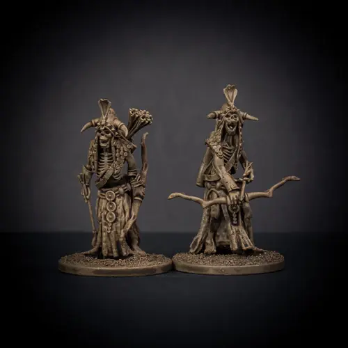 Thumbnail: Knucklebones Miniatures Skeleton Archers Pair 28mm
