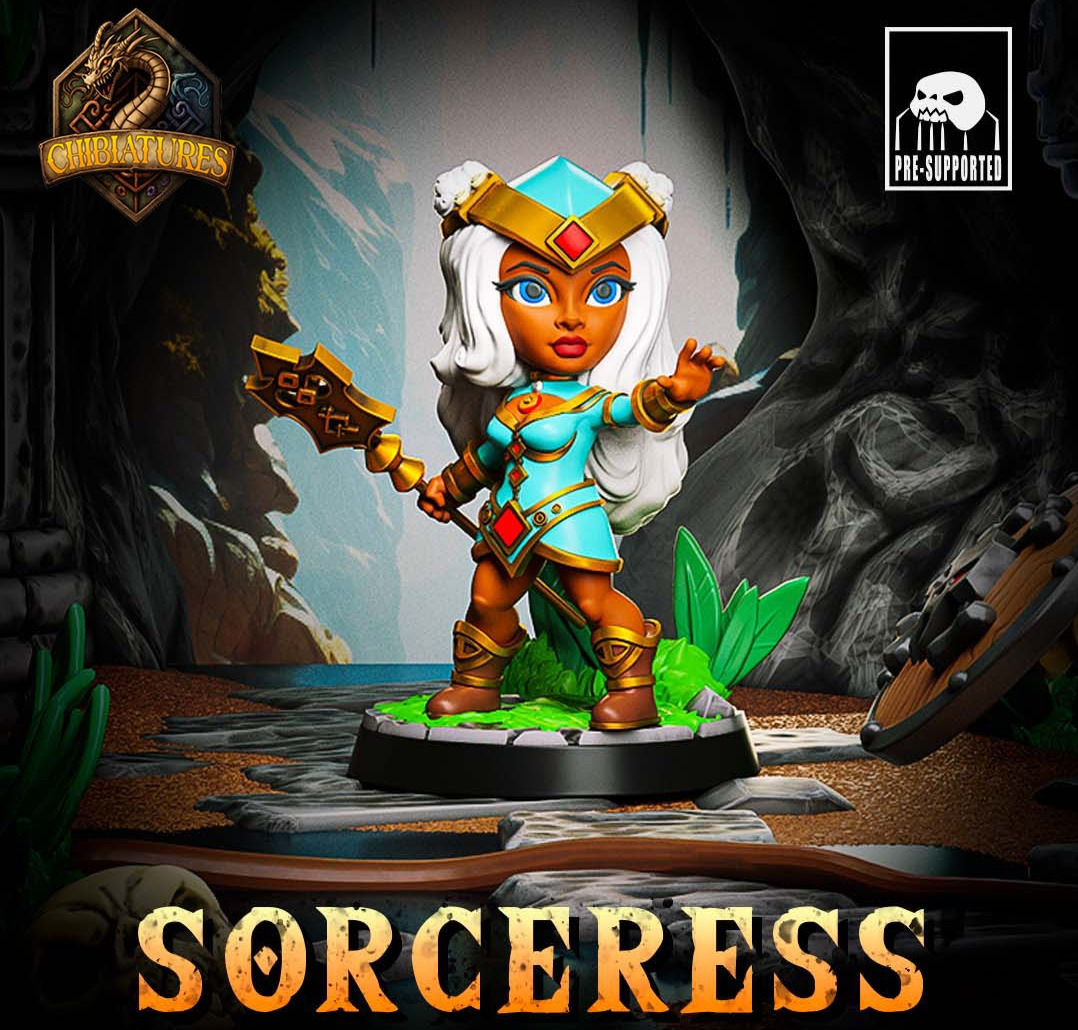 28mm Sorceress Chibi Miniature