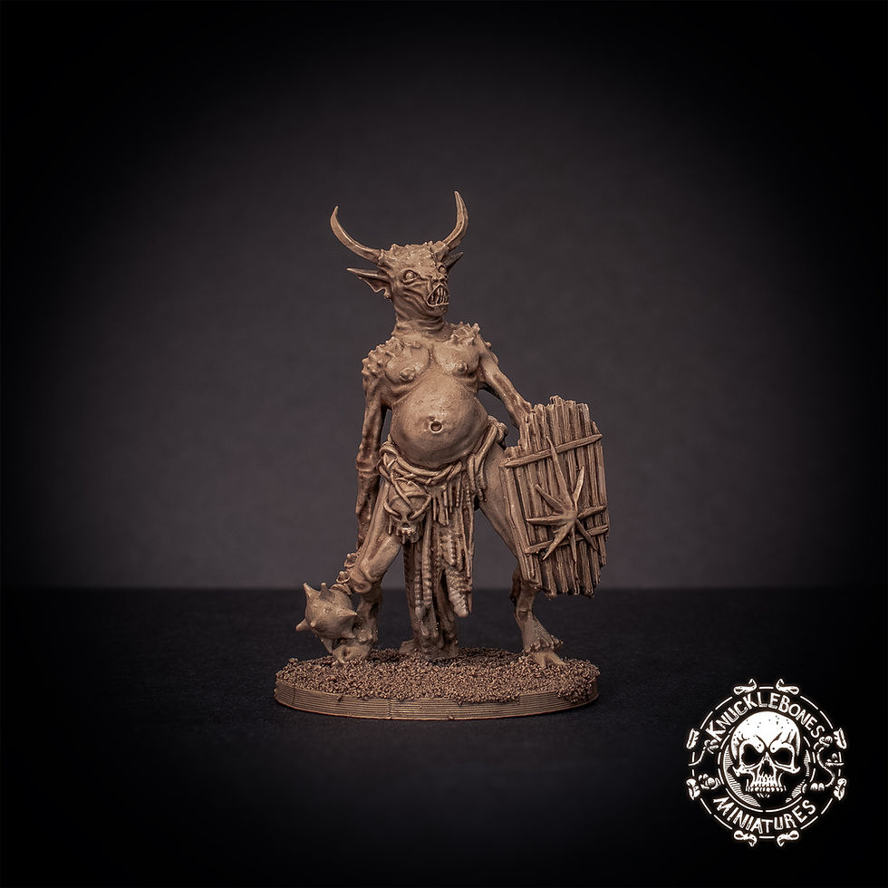 Thumbnail: Knucklebones Miniatures Nyttig Chaos Beastman X1 32mm