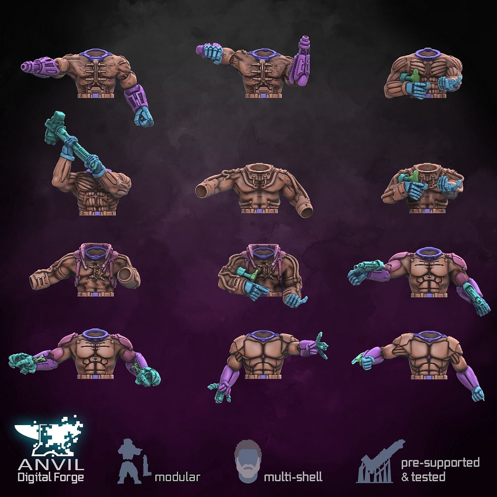 Thumbnail: Anvil Digital Forge Cyberpunk Cyberpsychos X12 28mm