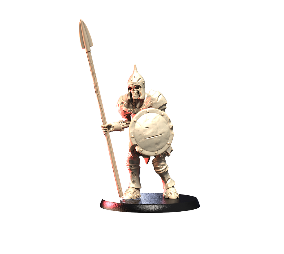 Thumbnail: 3D IPstudios Undead Skeleton Spearman X9 28mm