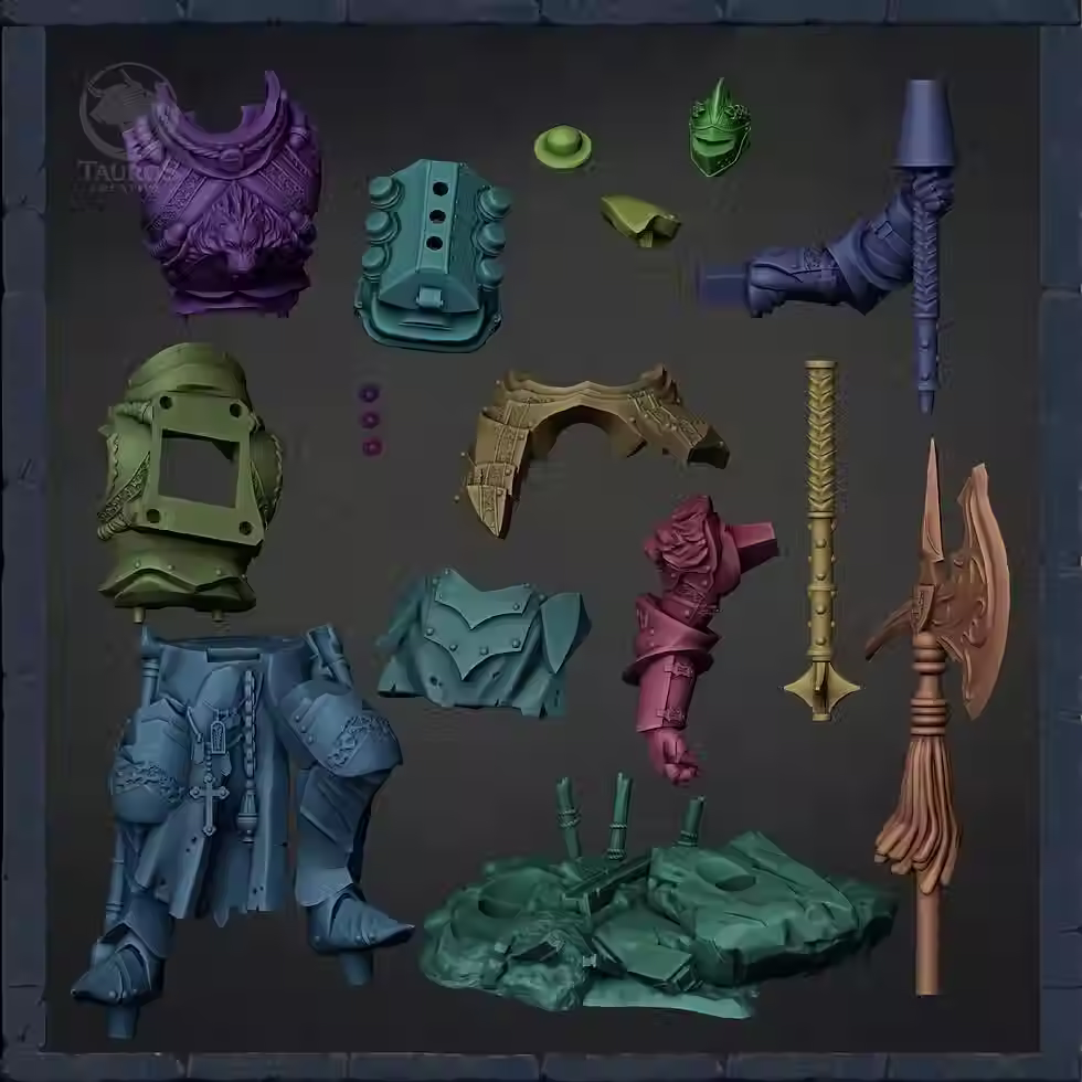 Thumbnail: Tauros Creative Grim Dark,  Leon-Class Heavy Armor set 32mm