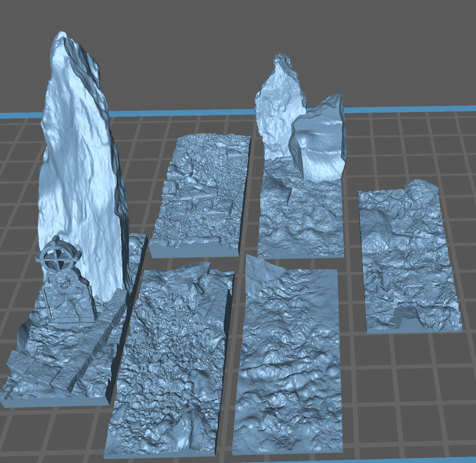 Wraith king's army 25x50mm ancient ruin rectangular base toppers