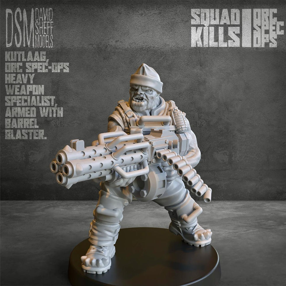 Thumbnail: DSM Orc Spec-Ops X10 28mm With Base.