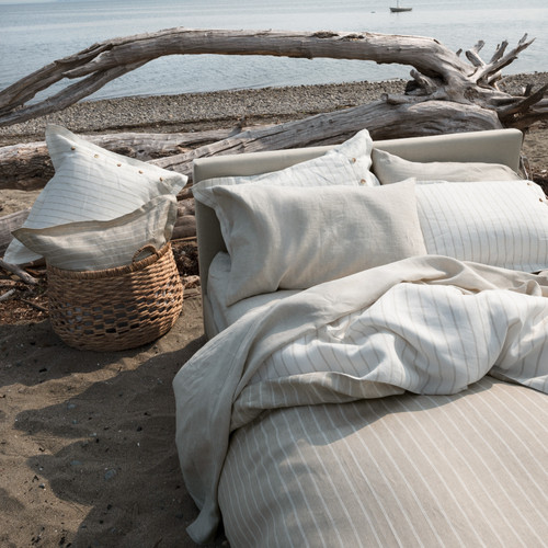 Linea | Linen Jacquard | St Genève Bed Linens Made in Canada