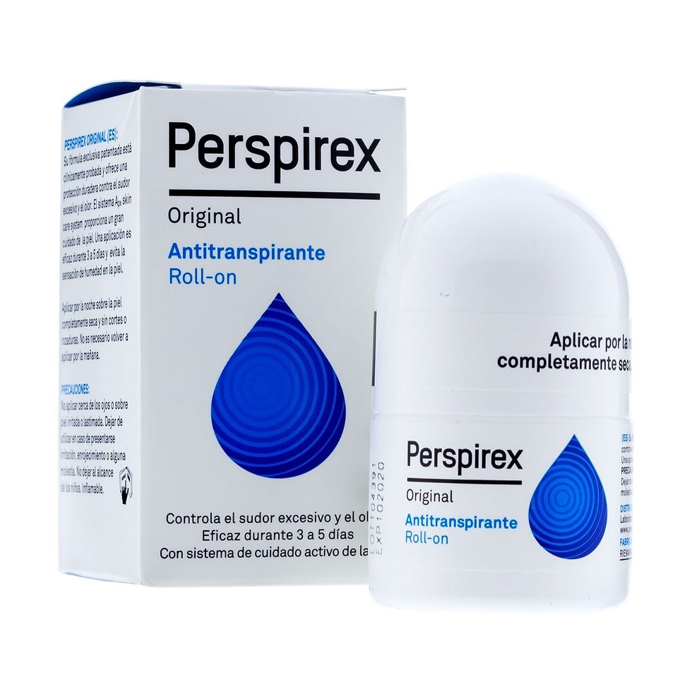 Botella de antitranspirante Perpirex Original: una solución clínica para controlar el olor y el sudor en las axilas.