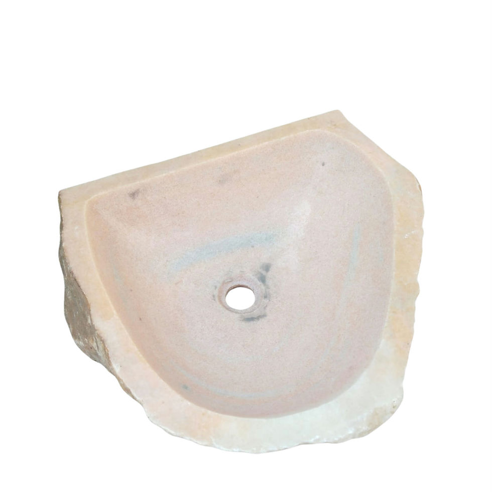 Thumbnail: Pink Marble Rustic Style Bathroom Sink, Sunset Marble Shapless Raw Organic Sink