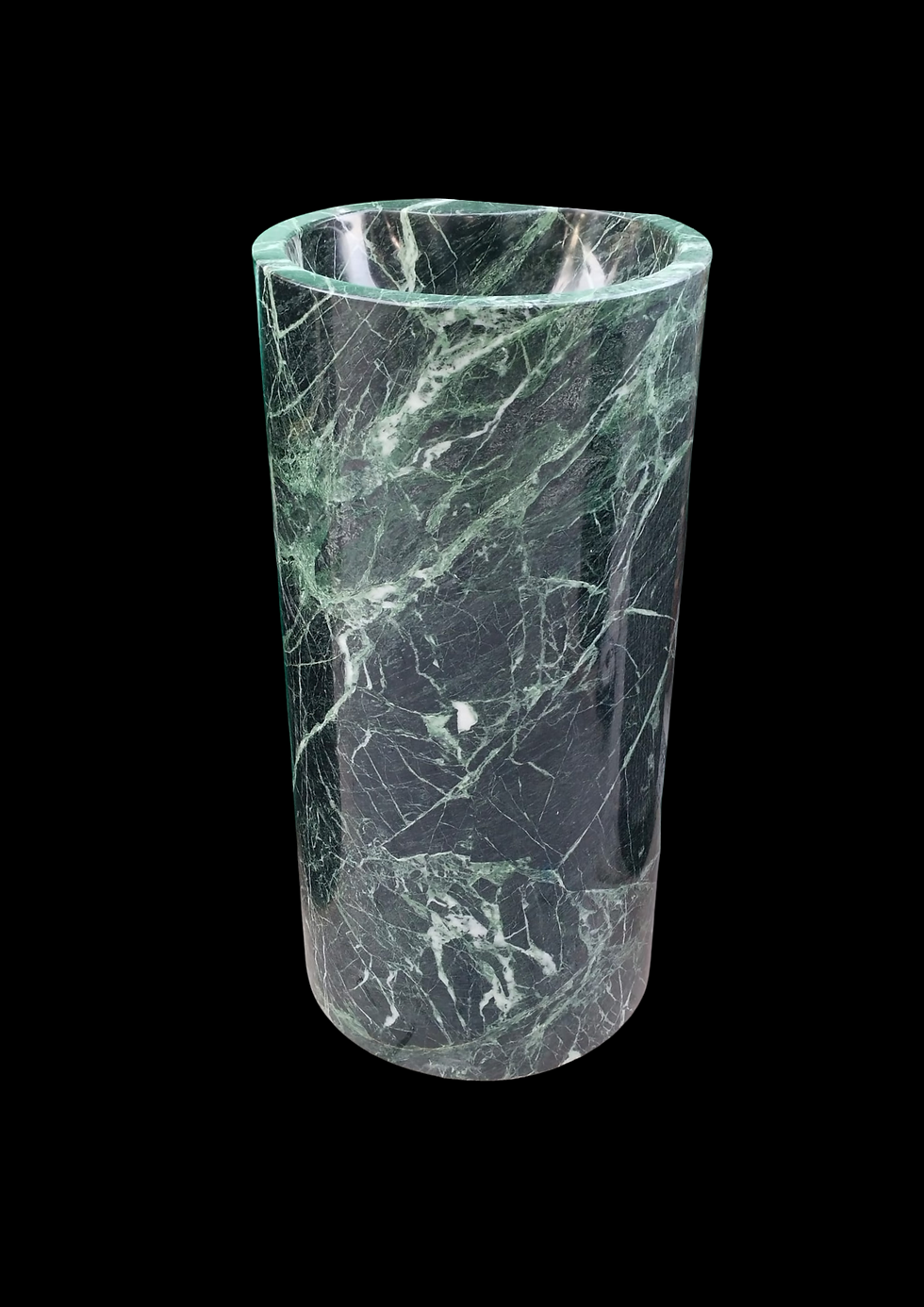 Thumbnail: Green Marble Pedestal Freestanding Washbasin Sink, Bathroom Decor