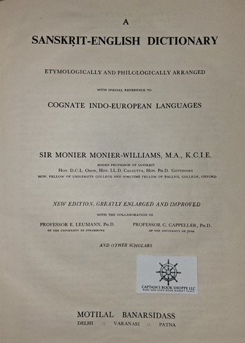 A SANSKRIT - ENGLISH DICTIONARY | CaptainsBook