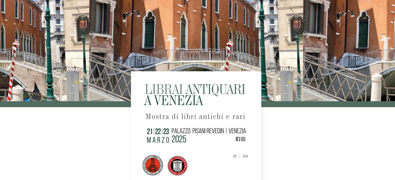 ALAI & ASA Venice Antiquarian Book Fair (March 2123, 2025) IOBA